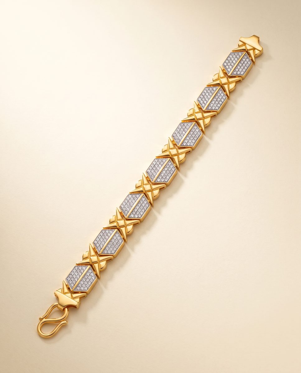 Darshan Jewels Men's Gold Bracelet - 2Bracelet