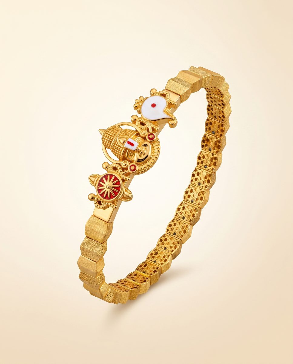 Darshan Jewels Men's Gold Bracelet - 5Bracelet