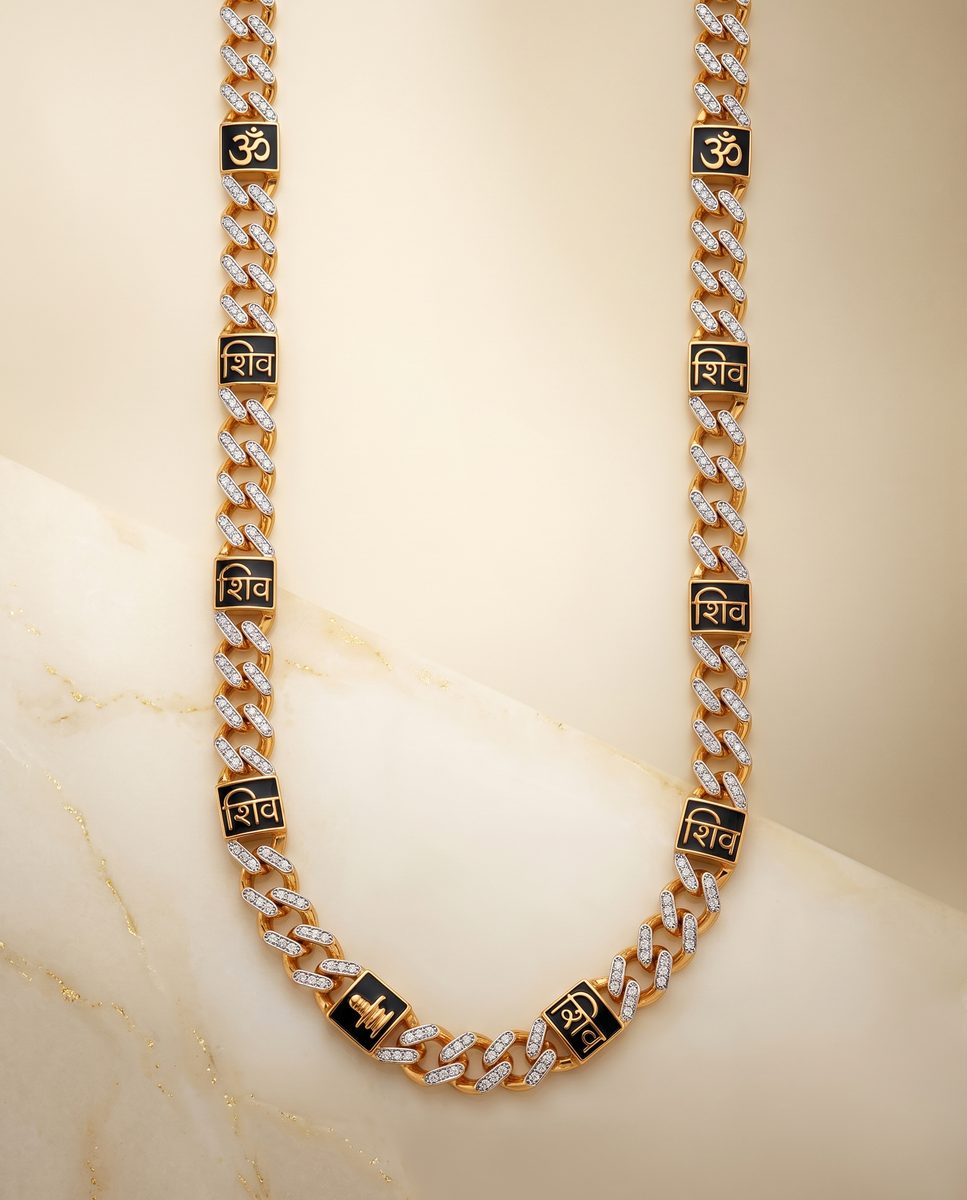 Darshan Jewels Men's Gold Chain - 5 Chain
