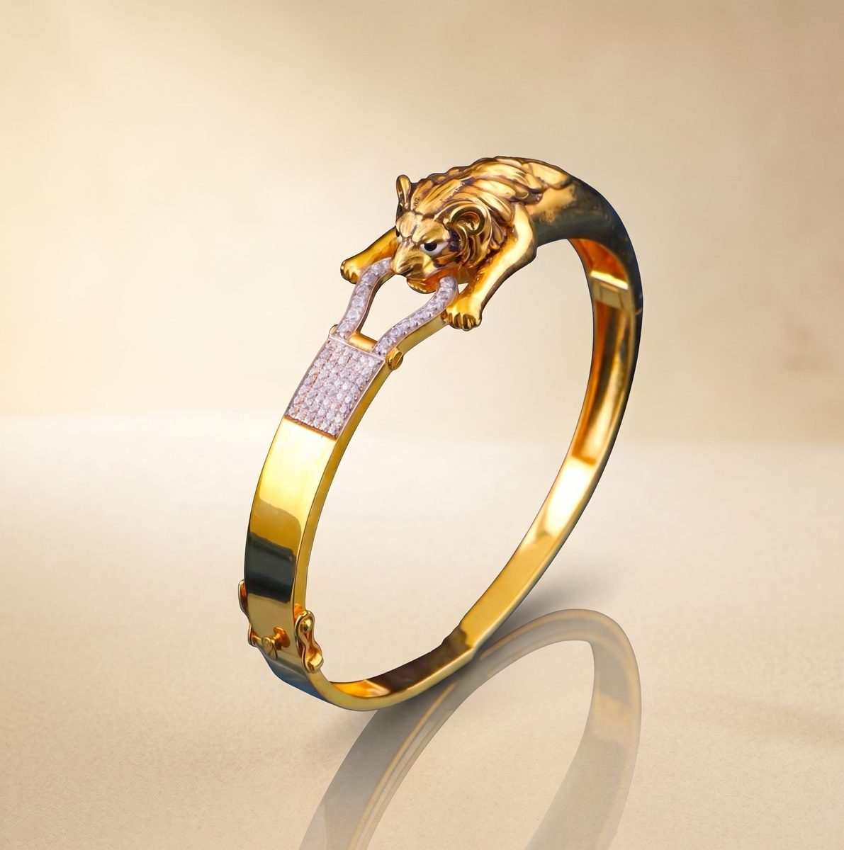 Darshan Jewels Men's Gold Fancy Kada - 2 FancyKada