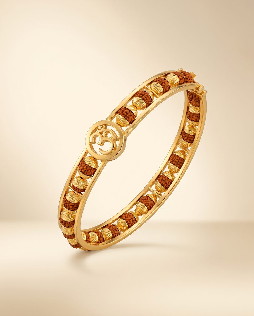 Darshan Jewels Men's Gold Kada - 2 Kada